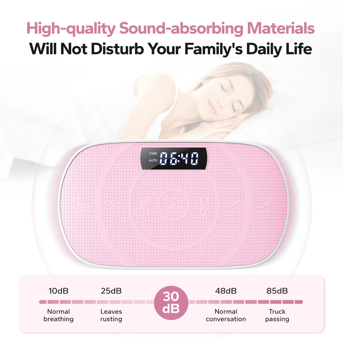 CV30 Pro Whole Body Curved Vibration Fitness Plate + 5 Pcs Resistance Loop Bands for Exercise