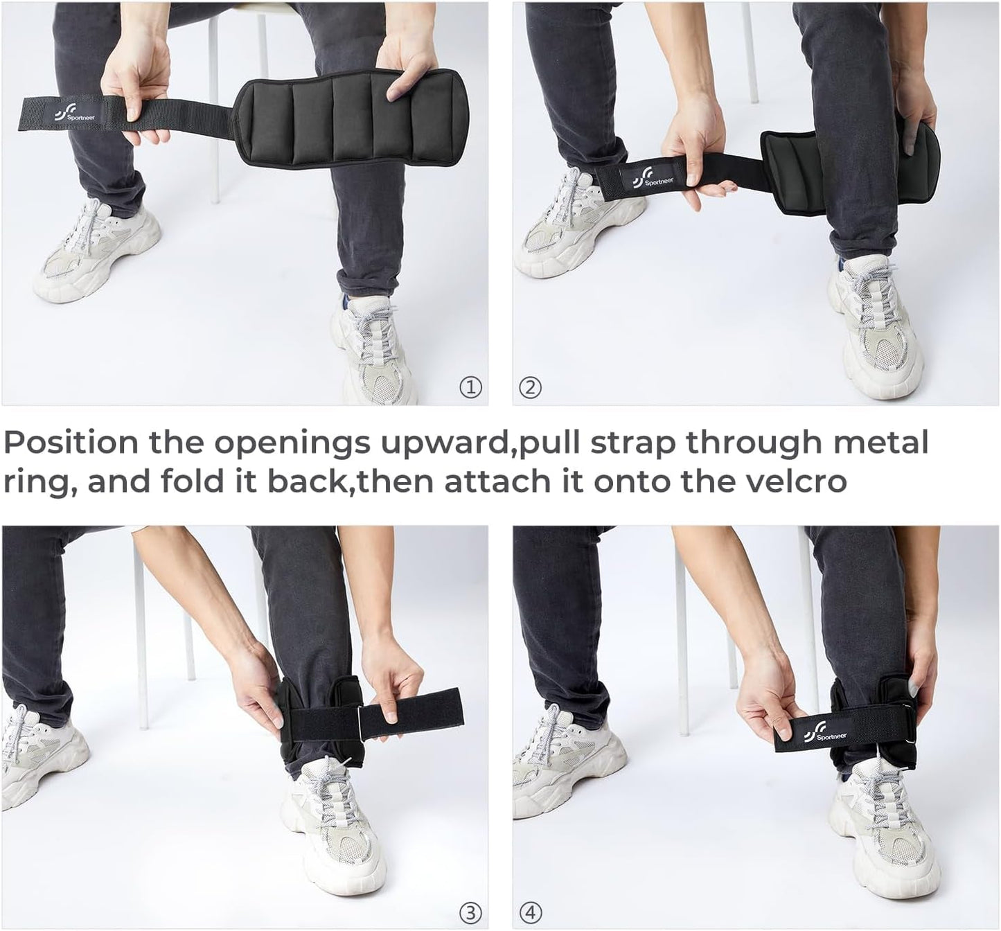Adjustable Ankle Weights 1 Pair 2 4 6 8 10 Lbs Leg Weight Straps for Women Men, Weighted Ankle Weights Set for Gym,Fitness, Workout,Walking, Jogging,1-5 Lbs Each Ankle, 1 Pair 2-10 Lbs