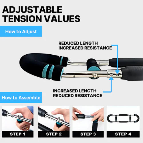 Portable Full-Body Workout Resistance Bar