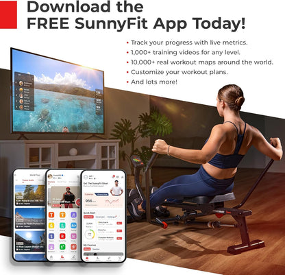 Premium Foldable Treadmill for Home, Running or Walking with Auto Incline, Shock Absorption, Digital Display, Optional 20” Running Deck, Free Sunnyfit App Bluetooth Connection